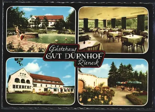 AK Rieneck, Gästehaus Dürnhof, Schwimmbad, Speisesaal, Terrasse und Aussenansicht