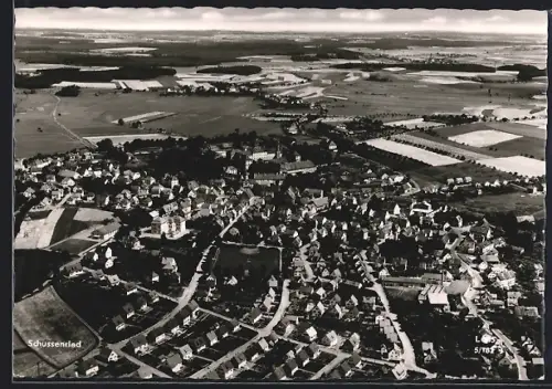 AK Schussenried, Gesamtansicht vom Flugzeug aus
