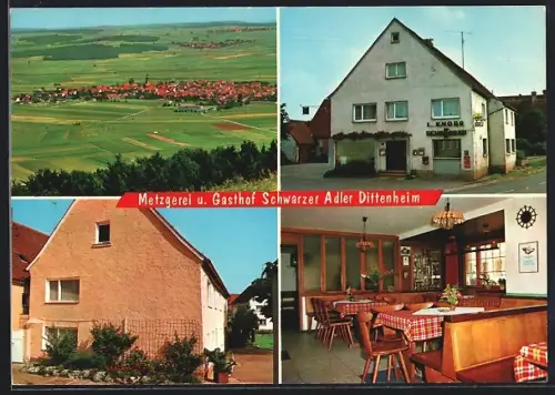 AK Dittenheim, Metzgerei und Gasthof Schwarzer Adler, Inh. Leonhard Knorr