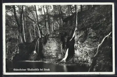 AK Urach / Württbg., Partie bei den Gütersteiner Wasserfällen