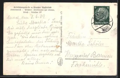 AK Urach / Württbg., Partie bei den Gütersteiner Wasserfällen