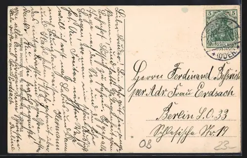 AK Spudlow, Gasthaus von Paul Schulze, Dorfstrasse, Kirche