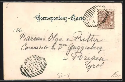 AK Stubenberghaus auf dem Schöckel, Blick zur Berghütte