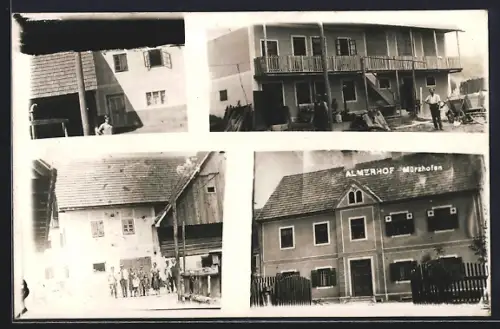 AK Mürzhofen, Gasthof Almerhof, Gebäude im Ort