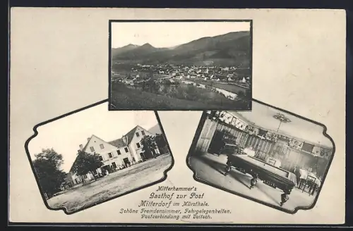 AK Mitterdorf im Mürztale, Mitterhammer`s Gasthof zur Post