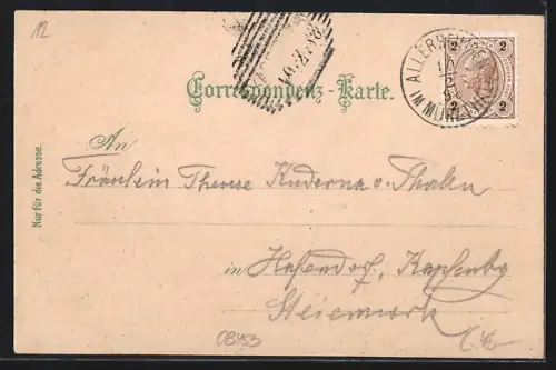 Lithographie Stanz i. Mürzthal, Teich, Unteralp und unteres Dorf