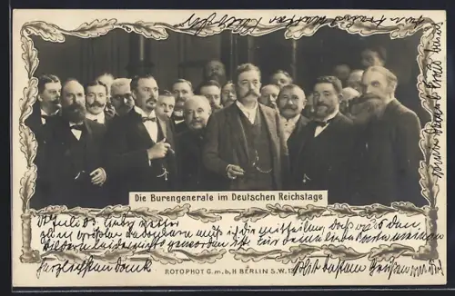 AK Die Burengenerale im Deutschen Reichstag, Burenkrieg