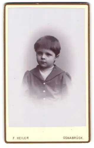 Fotografie F. Heiler, Osnabrück, Grosse Strasse 28, Porträt eines Kindes