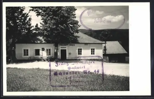 Foto-AK Ulrichsberg /O.-Oe., Schöneben, Gasthaus Böhmerwald v. Franz Steininger, Schöneben 44