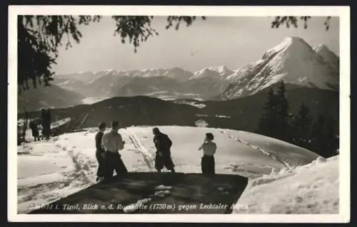 AK Seefeld i. Tirol, Blick von der Rosshütte gegen Lechtaler Alpen