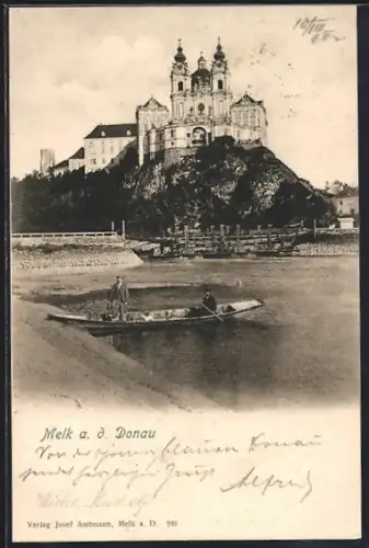 AK Melk a. d. Donau, Blick auf das Stift Melk