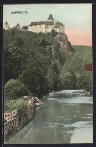AK Rosenburg, Schloss Rosenburg mit Flusspartie
