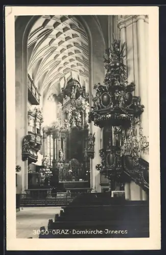 AK Graz, Domkirche, Innenansicht