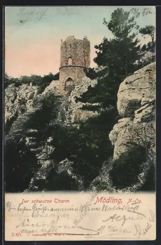 AK Mödling, Blick zum schwarzen Turm