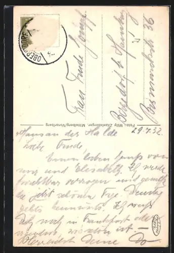 AK Baad, Häuseransicht von oben mit Widderstein