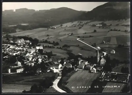 AK St. Oswald, Gesamtansicht aus der Vogelschau