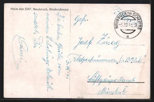 AK Scheibbs-Neubruck, Heim der DAF aus der Vogelschau