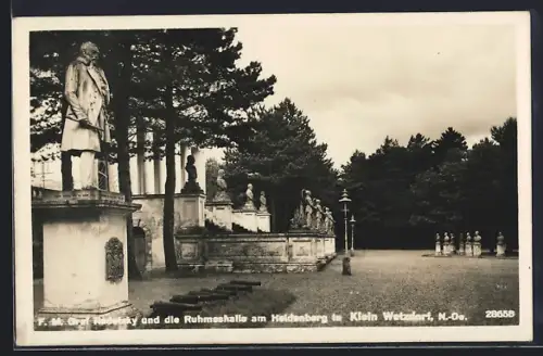 AK Klein Wetzdorf /N.-Oe., F. M. Graf Radetzky und die Ruhmeshalle am Heldenberg