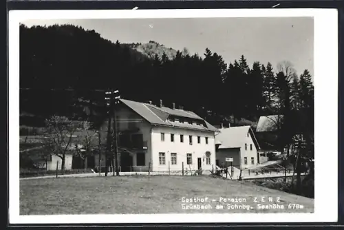 AK Grünbach am Schnbg., Gasthof-Pension Zenz