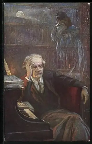 AK J. Massenet Manon verfassend