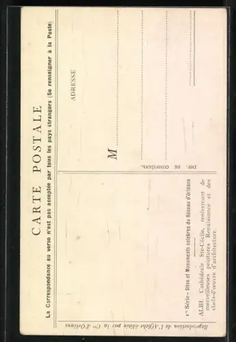 Künstler-AK Albi, La Cathedrale et le Pont-Vieux, Tourismus