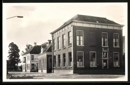 AK Scheemda, Gemeentehuis, Hotel-Restaurant