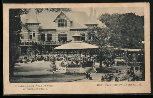 AK Haarlem, Haarlemer Staalwater, Wilhelminabron, Het Brongebouw, Parkzijde