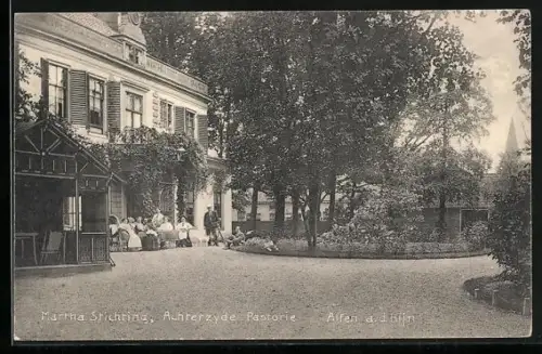 AK Alfen a. d. Rijn, Martha Stichting, Achterzyde Pastorie