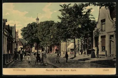 AK Workum, Gezicht op de Herv. Kerk