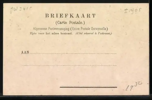 AK Workum, Ortspartie mit Brücke und Uferstrasse