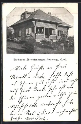 AK Rottenegg /O.-Ö., Blockhaus Ehrentletzberger