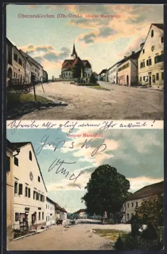 AK Oberneukirchen, Oberer und unterer Marktplatz