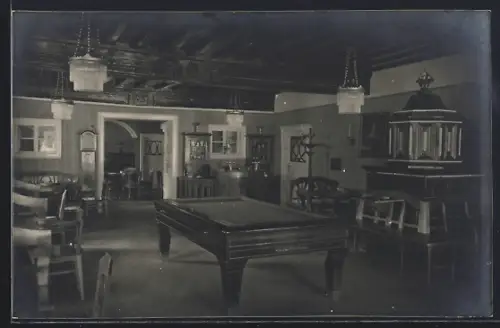 AK Grein a. d. Donau, Café Blumensträussl, Innenansicht