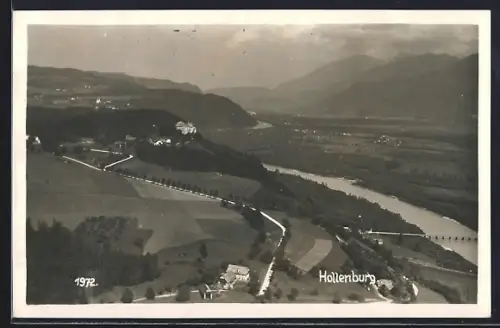 AK Hollenburg, Totalansicht mit Flusspartie