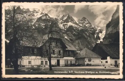 AK Hinterstoder, Gasthaus Dietlgut m. Hochkasten