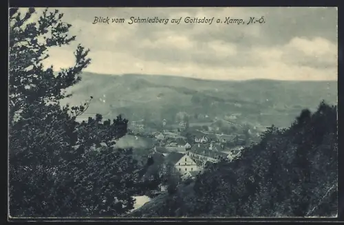 AK Gottsdorf a. Kamp, Blick vom Schmiedberg