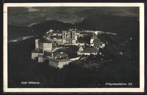 AK Göttweig, Stift, Fliegeraufnahme
