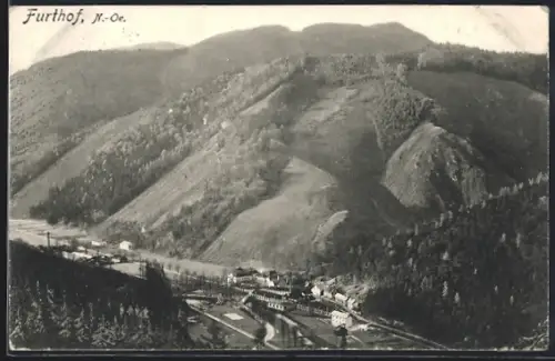 AK Furthof /N.-Oe., Ortsansicht mit Talblick