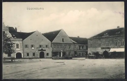 AK Eggenburg, Ortspartie auf dem Marktplatz
