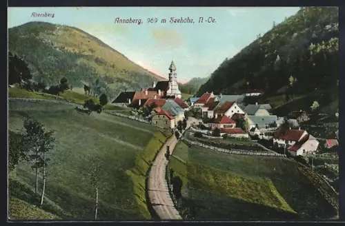 AK Annaberg /N.-Oe., Ortsansicht mit Ahornsberg