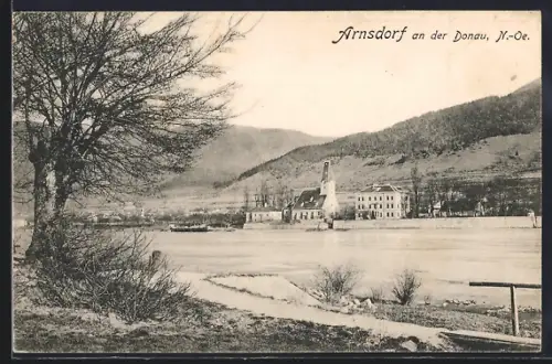 AK Arnsdorf /Donau, Panorama von der Donau aus