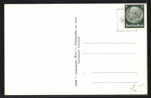 AK Lambach, Ortsansicht mit Traunstein