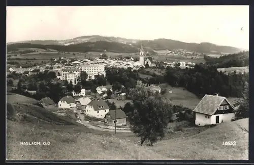 AK Haslach /O.Ö., Ortsansicht aus der Vogelschau