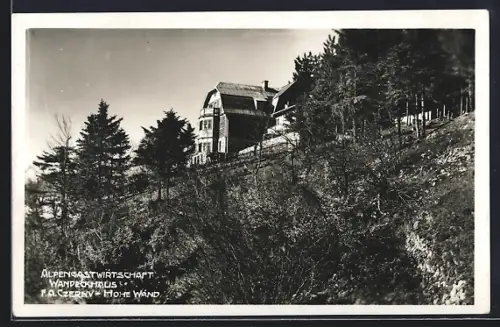 AK Hohe Wand, Alpengasthof Wandeckhaus von F. & A. Czerny