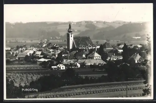 AK Purgstall / N.-Oe., Totalansicht aus der Vogelschau