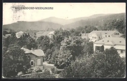 AK Hadersdorf-Weidlingau, Teilansicht aus der Vogelschau