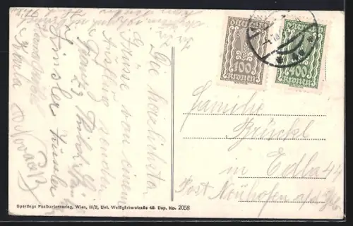 AK Hadersdorf-Weidlingau, Teilansicht aus der Vogelschau