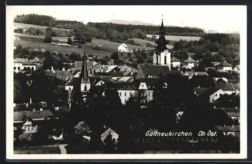 AK Gallneukirchen /O. Ö., Totalansicht mit Fernblick aus der Vogelschau