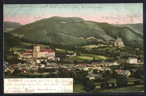 AK Kirchberg a. Wechsel, Panoramaansicht