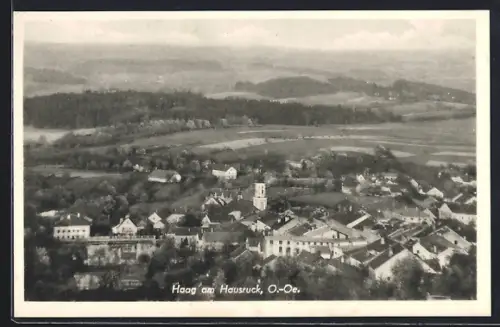 AK Haag am Hausruck, Ortsansicht aus der Vogelschau